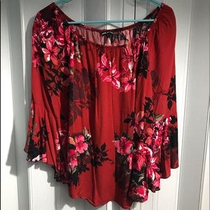 Off-the-Shoulder Bell Sleeve Top